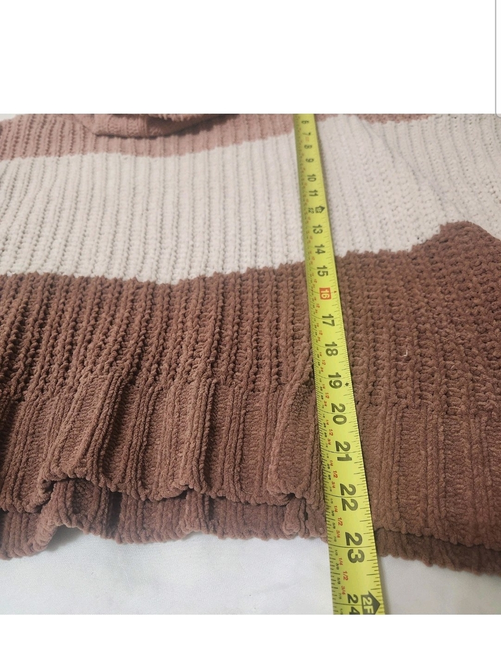 POL Canyon Rose Chenille Sweater L Colorblock Oversized Turtleneck Cozy Winter - Picture 12 of 14